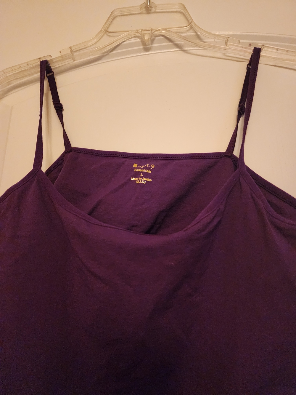 💕NWT Kohl’s Purple Adjustable Strap Camisole Tank Top Size Large - Picture 4 of 5